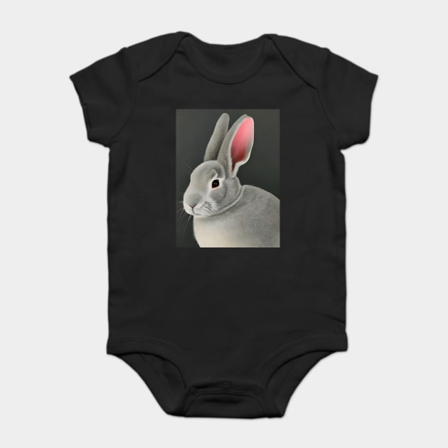 Rabbit Painting Baby Bodysuit by animegirlnft